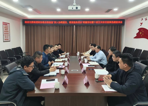 段店北路街道政协委员联络室开展“深入协商建言，精准服务民企”商量活动暨十届五次会议提案选题活动